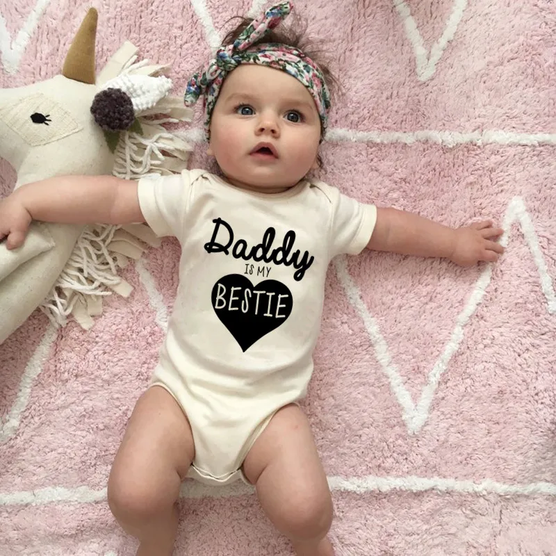 Baby Clothing Online - パパは私の親友かわいい赤ちゃん男の子女の子服半袖ベビーカバーオール新生児服0-24幼児ジャンプスーツロンパース