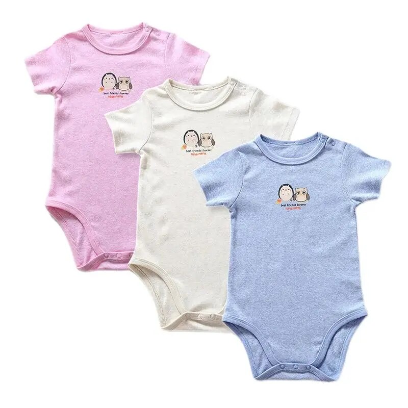 Baby Clothing Online - 男の子と女の子のための半袖ロンパース,綿100% のコーマ綿のオーバーオール,ラウンドネック,夏服