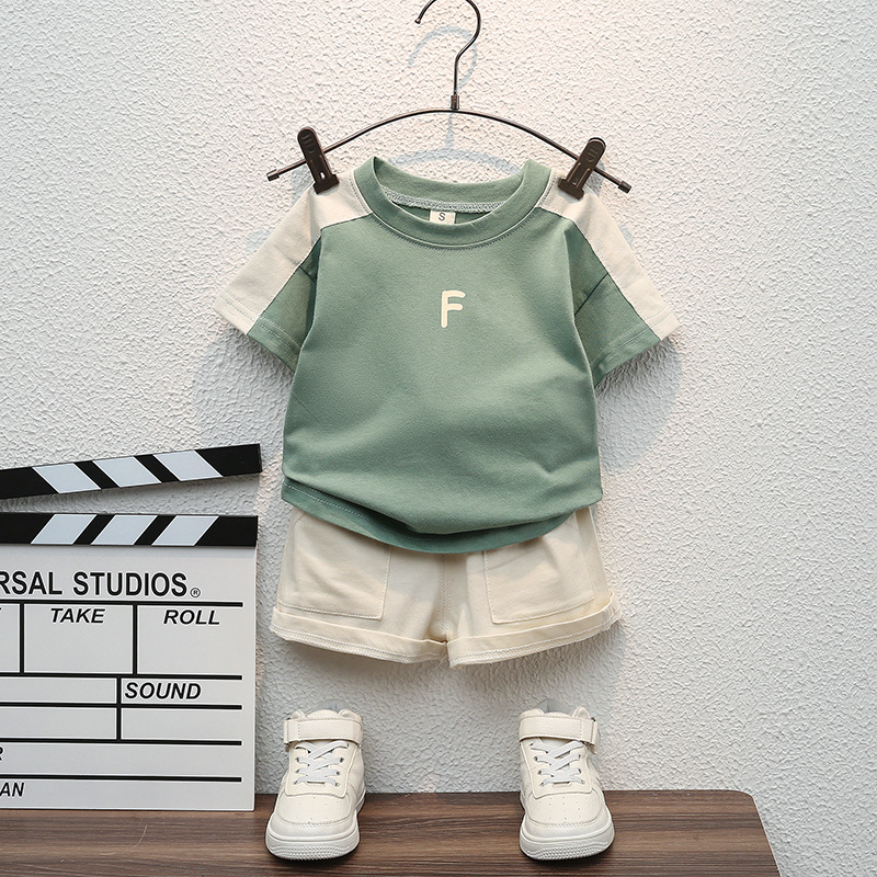 Baby Clothing Patterns - 新しい夏の赤ちゃん男の子服セットファッション綿レタープリント Tシャツ + ツーリングショーツ 2 個子供服幼児トラックスーツ