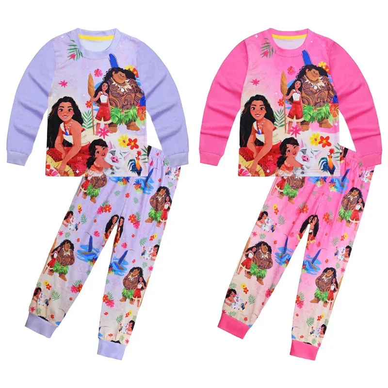 Baby Clothing Girls - ♥ AAアニメコスプレ春秋ヴァイアナ子供服セット女の子用寝間着キッズパジャマスーツマウイコスチュームベビーG新作2026