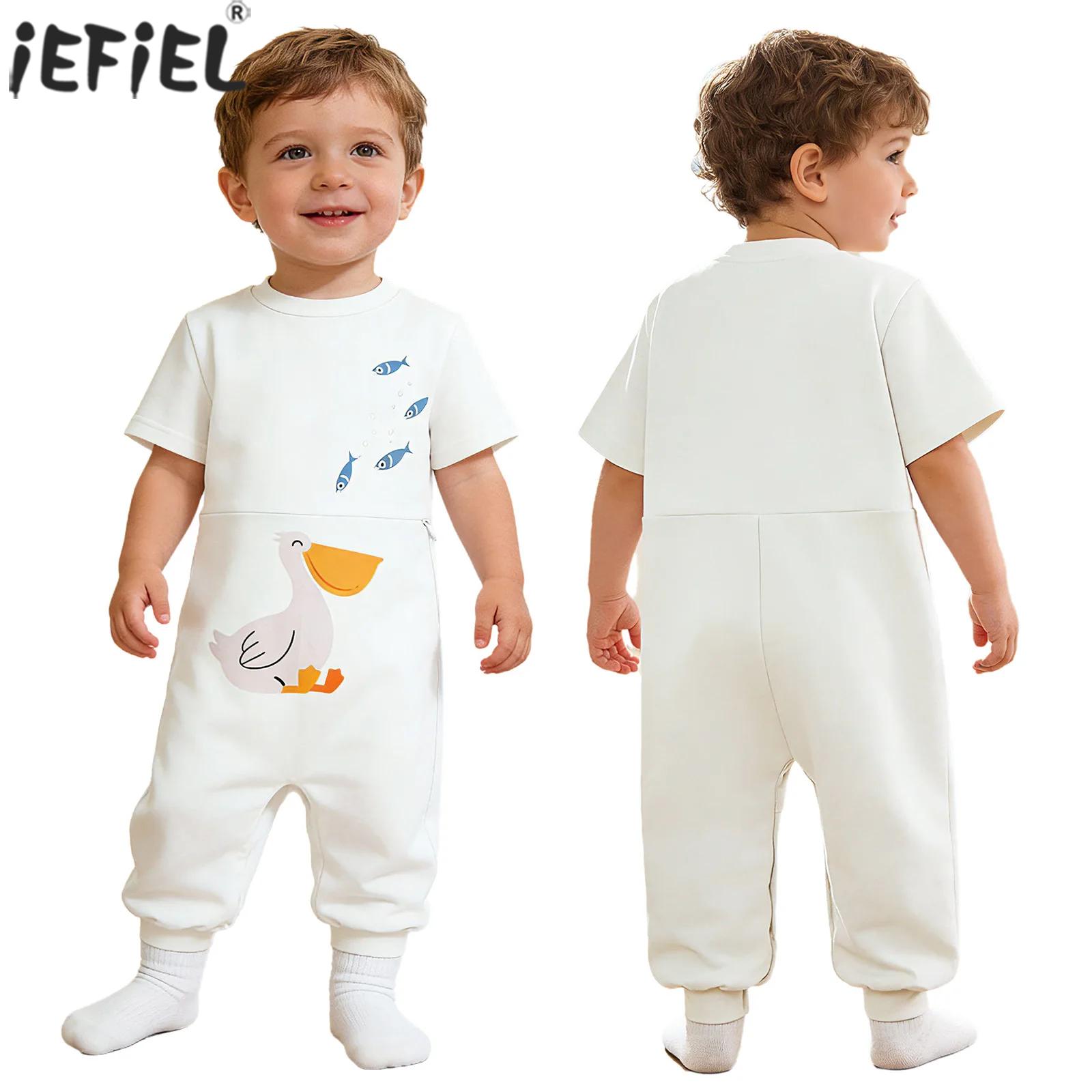 Baby Clothing Boy - 赤ちゃん男の子女の子特別なニーズのある子供向け適応服半袖ジッパー股開きチューブアクセス給餌ジャンプスーツ幼児キッズホームウェア