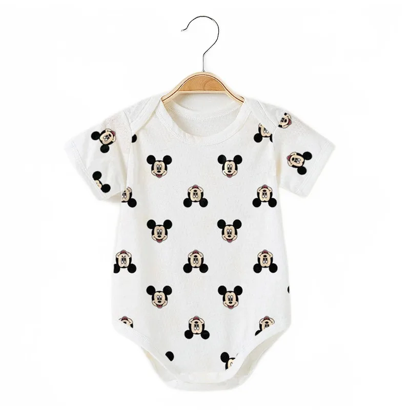 Baby Clothing Online - ユニセックスベビーロンパース漫画ミッキー半袖ジャンプスーツ 0-12 ヶ月快適な綿ロンパース赤ちゃん男の子または女の子用