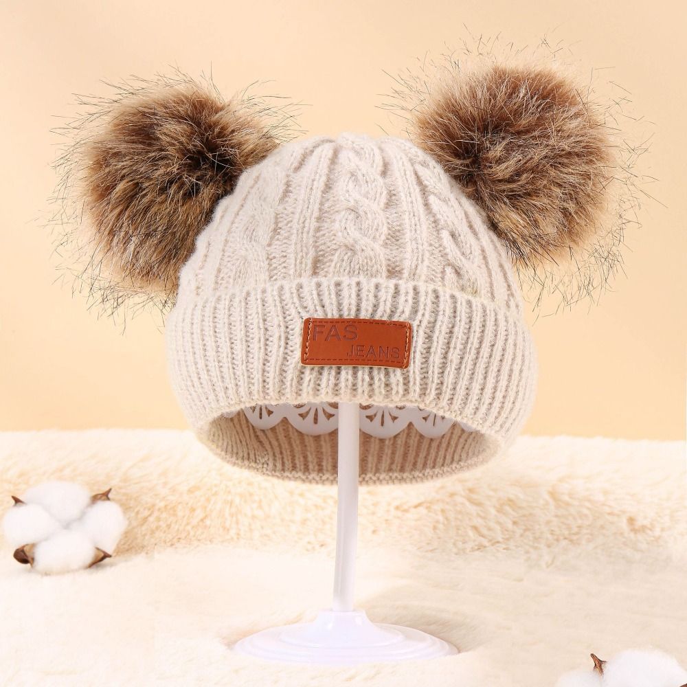 Baby Hat Beanie - ソリッドカラーのベビー帽子スカーフ手袋セット暖かい厚みのあるニットビーニー幼児用ボンネットポンポン防風冬帽子スカーフ手袋