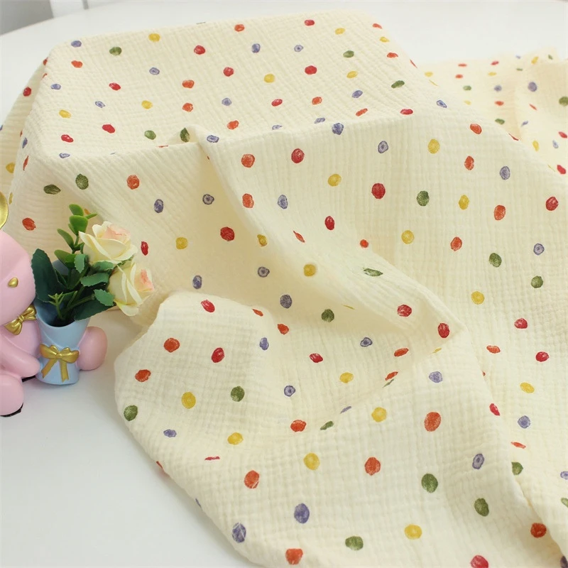 135x50cm 多用途ダブルガーゼ生地、クラシックな水玉模 - Baby Clothing Patterns のレビューと価格