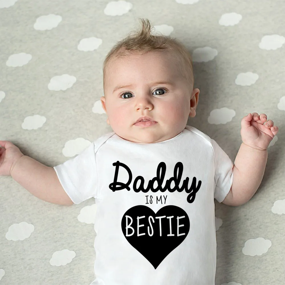 パパは私の親友かわいい赤ちゃん男の子女の子服半袖ベビーカバー - Baby Clothing Online のレビューと価格
