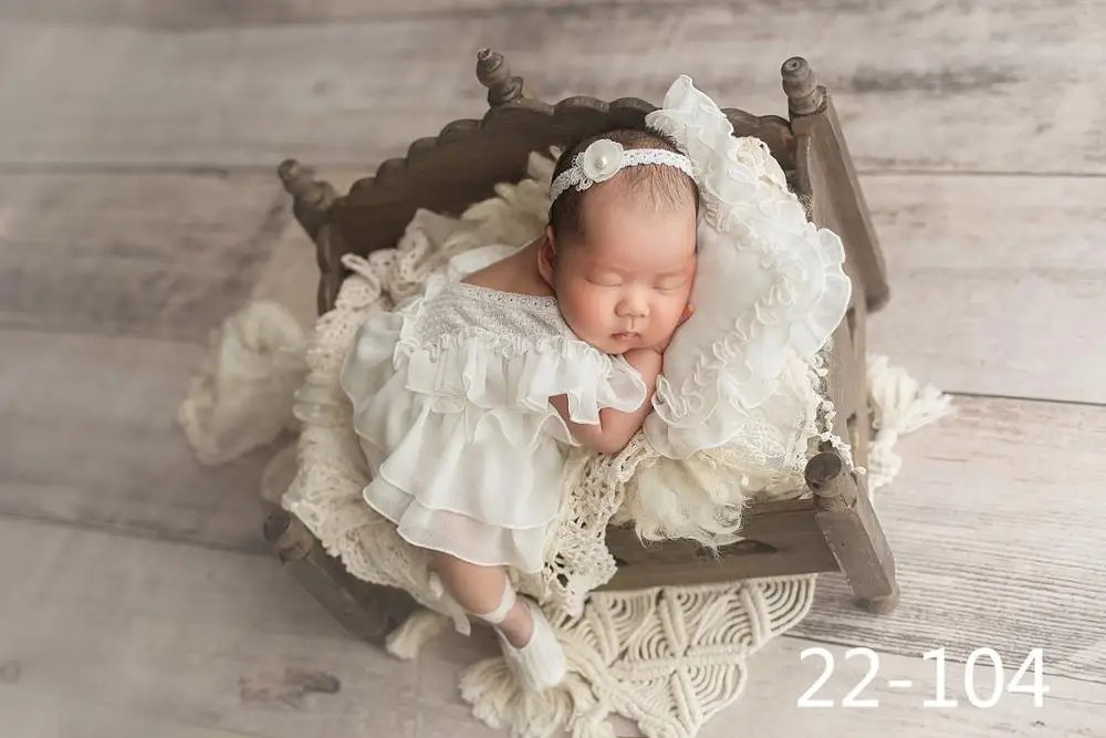 新生児の写真の小道具女の赤ちゃん帽子靴レースロンパースボディ - Baby Clothing Boy のレビューと価格