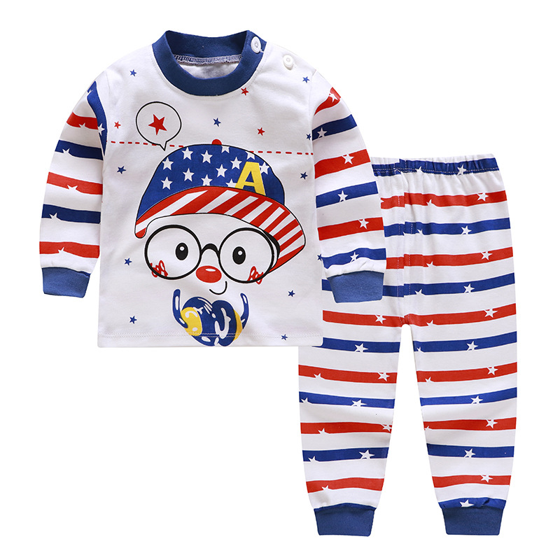 ベビーキッズホームロングジョンズ服セット女の子男の子服衣装純 - Baby Clothing Patterns のレビューと価格