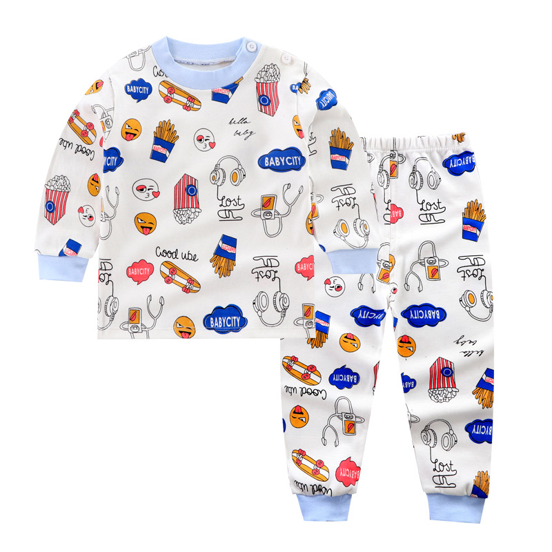 ベビーキッズホームロングジョンズ服セット女の子男の子服衣装純 - Baby Clothing Patterns のレビューと価格