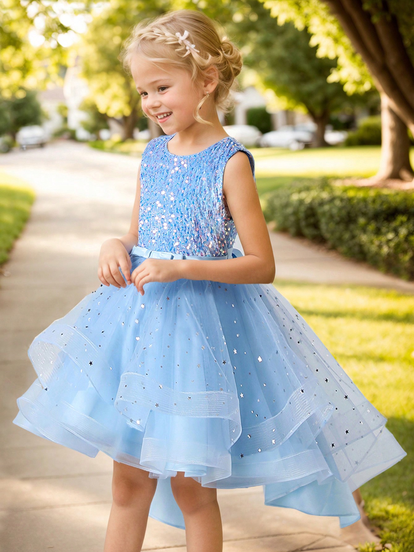 女の赤ちゃんプリンセス花柄スパンコールドレスオフショルダー幼 - Baby Clothing Girls のレビューと価格