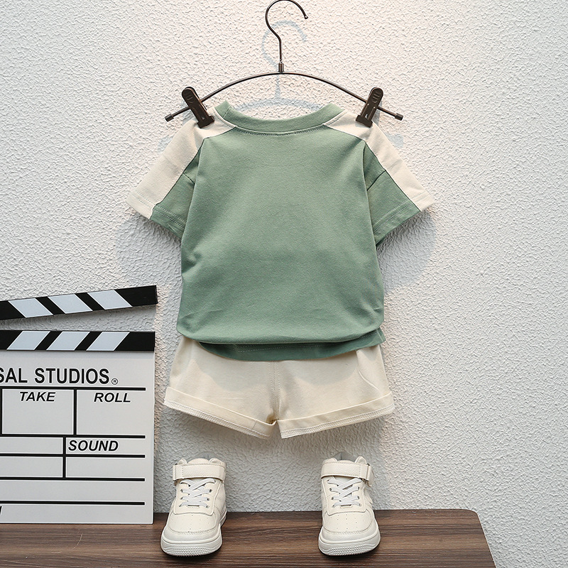 新しい夏の赤ちゃん男の子服セットファッション綿レタープリント - Baby Clothing Patterns のレビューと価格