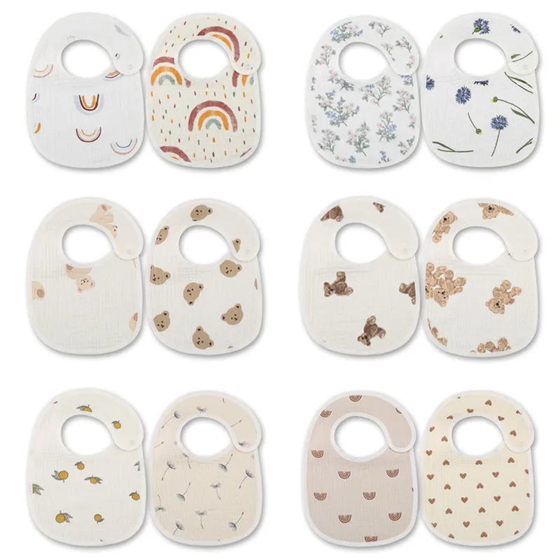 2 ピース/セット防水ベビーよだれかけ綿幼児授乳よだれかけ新 - Baby Clothing Patterns のレビューと価格