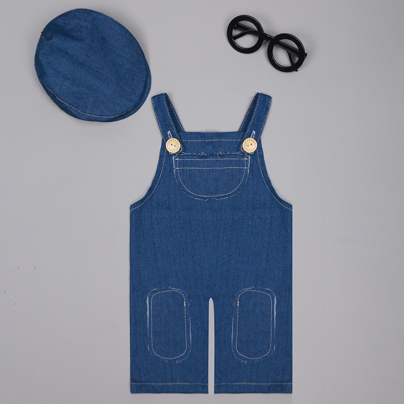 ❤️ 新生児写真撮影服デニムオーバーオールスタジオベビーボー - Baby Clothing Boy のレビューと価格