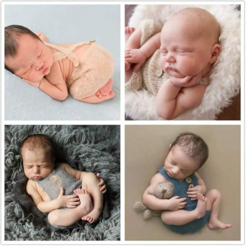 新生児写真撮影小道具ソフトモヘアニットロンパースショーツセッ - Baby Clothing Boy のレビューと価格