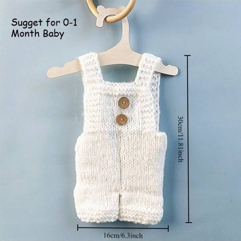 新生児写真撮影小道具ソフトモヘアニットロンパースショーツセッ - Baby Clothing Boy のレビューと価格
