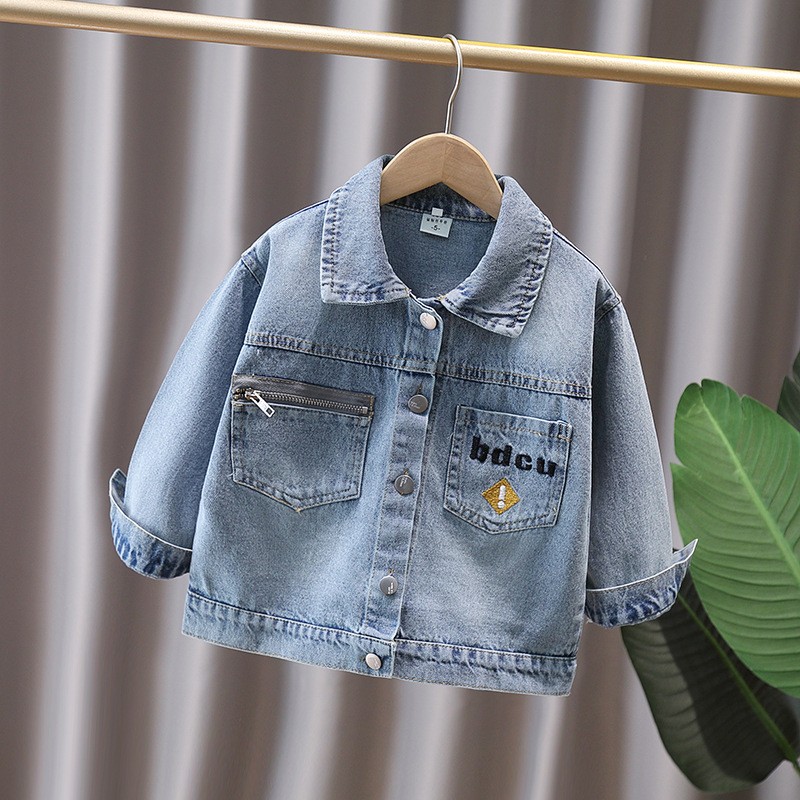 かわいいスタイルベビー子供デニムジャケット恐竜子供のための少 - Baby Clothing Girls のレビューと価格