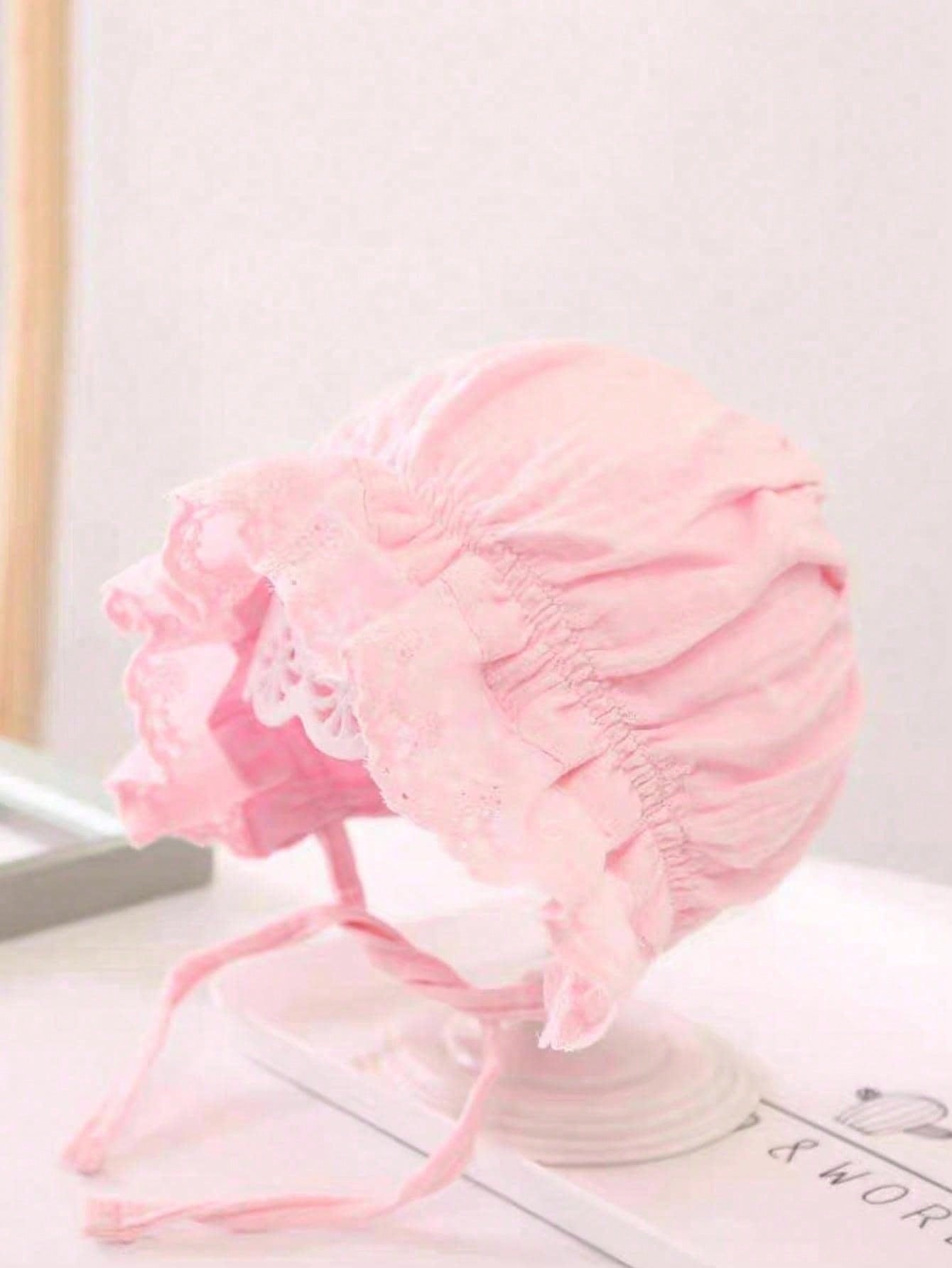 1個入り ヴィンテージレース花柄ベビーボンネット 女の子用  - Baby Hat Beanie のレビューと価格