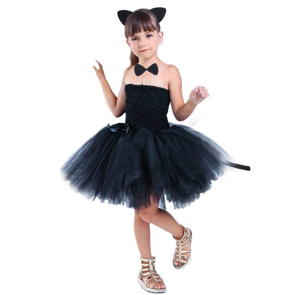 かわいい黒猫チュチュドレス女の赤ちゃんの誕生日ドレス幼児子供 - Baby Clothing Girls のレビューと価格