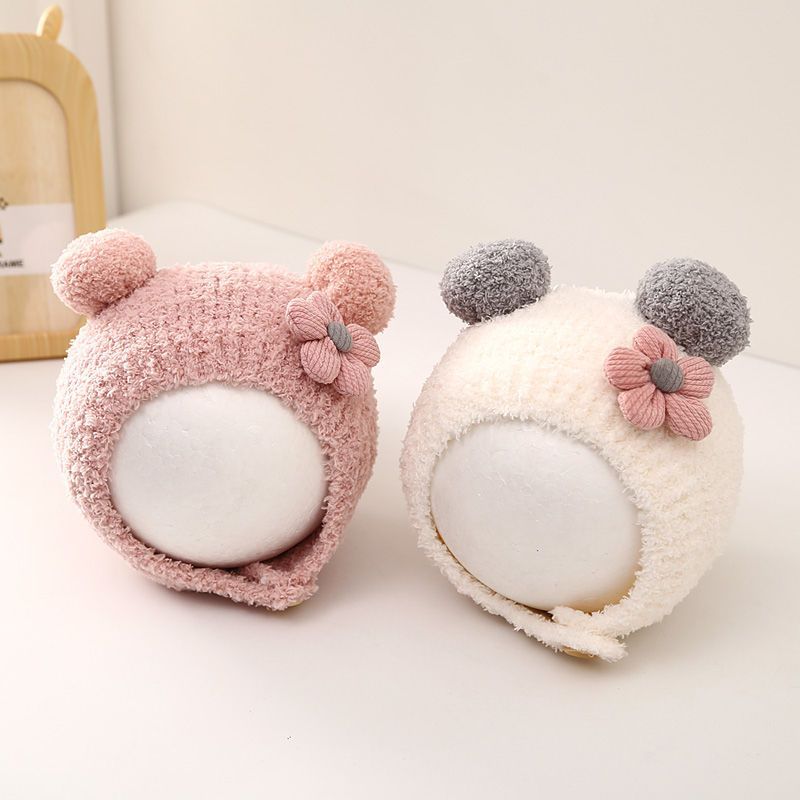 冬暖かいベビービーニーかわいいチェリープルオーバーキャップ耳 - Baby Hat Beanie のレビューと価格