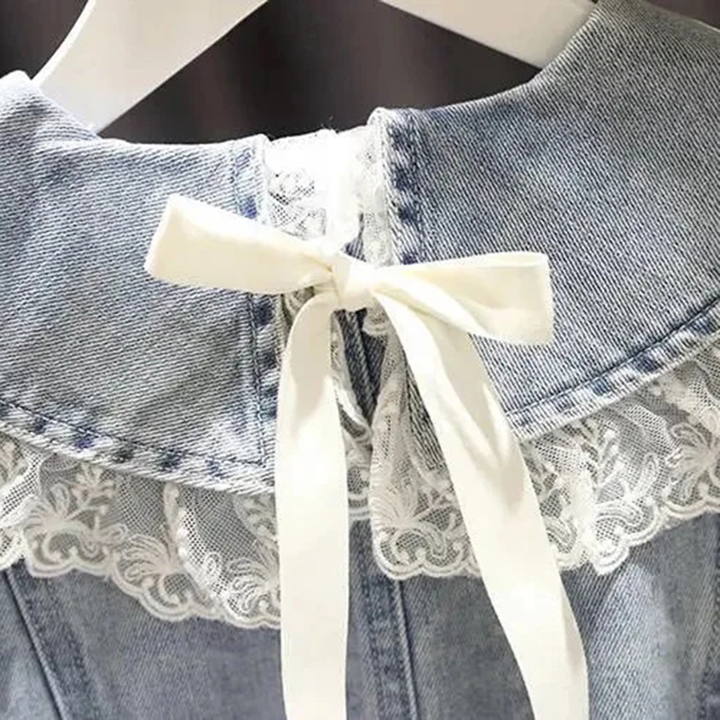 女の子のための素敵なレースのデニムジャケット,プリンセスウェ - Baby Clothing Designer のレビューと価格