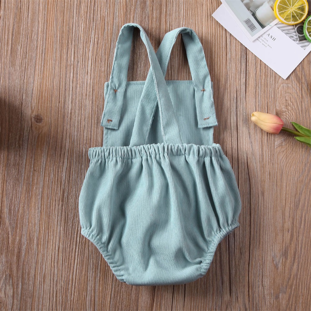 赤ちゃんのためのかわいいコーデュロイスクエアネックロッパー、 - Baby Clothing Online のレビューと価格