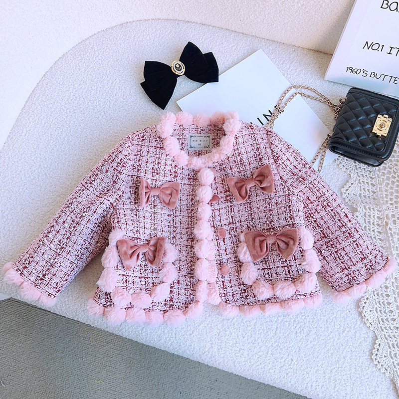 女の子のツイードコートとショーツセット、子供の柔らかい暖かい - Baby Clothing Designer のレビューと価格